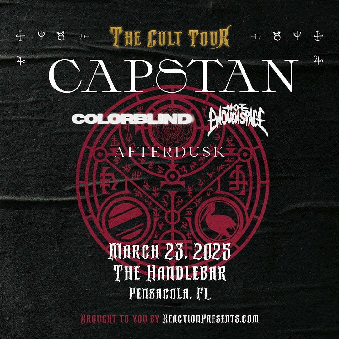 Show Flyer for Capstan, Colorblind, Not Enough Space, and Afterdusk