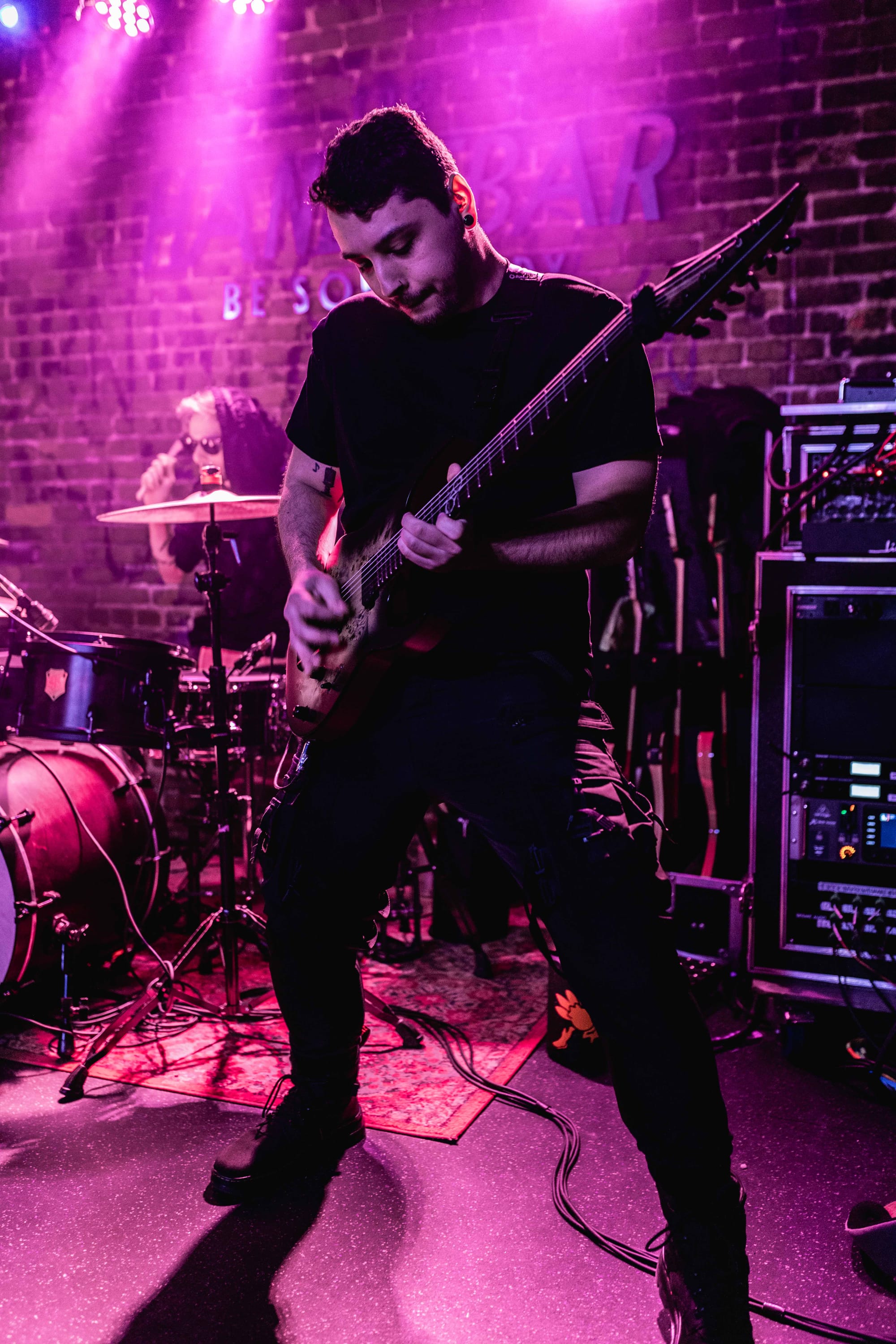 Chris Rivera of Afterdusk live at The Handlebar (photo by Moth)