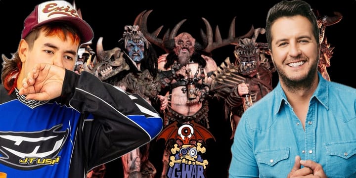 Pagu, Gwar and Luke Bryan. 