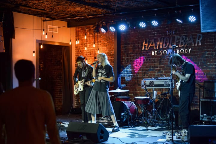 Girlpuppy onstage at The Handlebar (photograph by Thomas Humphrey)